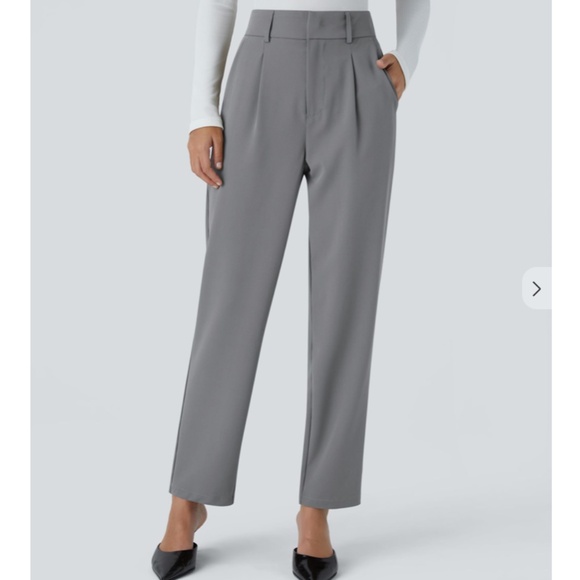 NWT Halara High Waisted Pocket Solid Work Tapered Pants - Picture 1 of 9